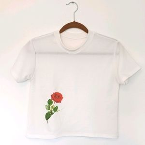 White crop top